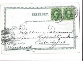 Dalarne Leksand- paikkakuntakortti, paikkakuntapostikortti   postikorttikulkenut 1899