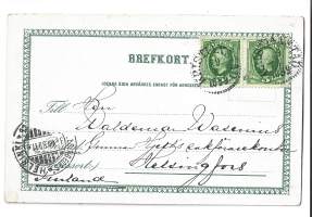 Winåker- paikkakuntakortti, paikkakuntapostikortti   postikorttikulkenut 1899