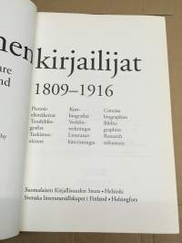 Suomen kirjailijat 1809-1916 : pienoiselämäkerrat, teosbibliografiat, tutkimusviitteet = Finlands författare 1809-1916 : kortbiografier, verkförteckningar, litter...