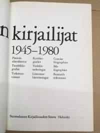 Suomen kirjailijat 1945-1980 : pienoiselämäkerrat : teosbibliografiat : tutkimusviitteet = Finlands författare 1945-1980 : kortbiografier : verkförteckningar : li...