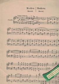 Moskva Matsch - Moskova marssi, pianolle
