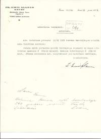 Fr Emil Alanen Keuru 1926 - firmalomake