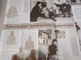 Me Naiset 1955 nr 7, Miss eurooppa Inga-Britt söderberg, Taiteilijakoti Yki &amp; Leena Nummi Lauttasaari, Anneli Sauli, Lemmikkilapsi?, Farmaseutti Annuli Holma...
