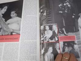 Me Naiset 1955 nr 7, Miss eurooppa Inga-Britt söderberg, Taiteilijakoti Yki &amp; Leena Nummi Lauttasaari, Anneli Sauli, Lemmikkilapsi?, Farmaseutti Annuli Holma...