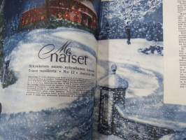 Me Naiset 1953 nr 12, Turun ensimmäinen nainen Helvi Pellinen, Pikku naisen ongelma, Tukkalinjat, Marlene Dietrich, Yöpaitoja, ym.