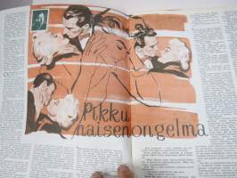 Me Naiset 1953 nr 12, Turun ensimmäinen nainen Helvi Pellinen, Pikku naisen ongelma, Tukkalinjat, Marlene Dietrich, Yöpaitoja, ym.