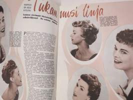 Me Naiset 1953 nr 12, Turun ensimmäinen nainen Helvi Pellinen, Pikku naisen ongelma, Tukkalinjat, Marlene Dietrich, Yöpaitoja, ym.