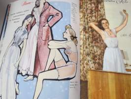 Me Naiset 1953 nr 12, Turun ensimmäinen nainen Helvi Pellinen, Pikku naisen ongelma, Tukkalinjat, Marlene Dietrich, Yöpaitoja, ym.