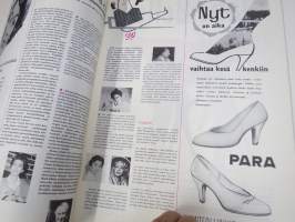 Me Naiset 1959 nr 5, Pinnari-isät ja elatusvelvollisuus, Laukkumuoti, Päivä kauneussalongissa kuvaus Caj Bremer, Saara Hopea - Kyllikki Salmenhaara - Aune Siimes...