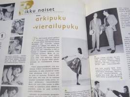 Me Naiset 1959 nr 5, Pinnari-isät ja elatusvelvollisuus, Laukkumuoti, Päivä kauneussalongissa kuvaus Caj Bremer, Saara Hopea - Kyllikki Salmenhaara - Aune Siimes...
