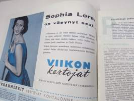 Me Naiset 1959 nr 1, Linnan juhlat (kuvat Caj Bremer), Veljekset Marko Tapio &amp; Kain Tapper, Lapin lapset koulutiellä - Utsjoki, Mitä nuoripari tarvitsee kaappeihinsa
