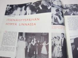 Me Naiset 1959 nr 1, Linnan juhlat (kuvat Caj Bremer), Veljekset Marko Tapio &amp; Kain Tapper, Lapin lapset koulutiellä - Utsjoki, Mitä nuoripari tarvitsee kaappeihinsa