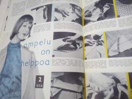 Me Naiset 1959 nr 1, Linnan juhlat (kuvat Caj Bremer), Veljekset Marko Tapio &amp; Kain Tapper, Lapin lapset koulutiellä - Utsjoki, Mitä nuoripari tarvitsee kaappeihinsa