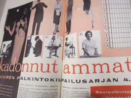 Me Naiset 1959 nr 1, Linnan juhlat (kuvat Caj Bremer), Veljekset Marko Tapio &amp; Kain Tapper, Lapin lapset koulutiellä - Utsjoki, Mitä nuoripari tarvitsee kaappeihinsa