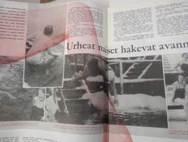 Me Naiset 1956 nr 2, Grace Kelly ja Monacon Ruhtinas, Monsier Gerard Juve Ranskan suurlähettiläs, Naiset avantouimareina, Paavo ja Helena Tynell &amp; USA -artikkeli...
