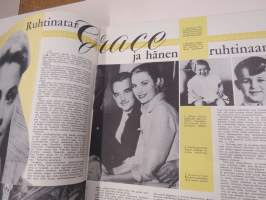 Me Naiset 1956 nr 2, Grace Kelly ja Monacon Ruhtinas, Monsier Gerard Juve Ranskan suurlähettiläs, Naiset avantouimareina, Paavo ja Helena Tynell &amp; USA -artikkeli...