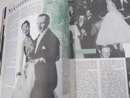Me Naiset 1956 nr 2, Grace Kelly ja Monacon Ruhtinas, Monsier Gerard Juve Ranskan suurlähettiläs, Naiset avantouimareina, Paavo ja Helena Tynell &amp; USA -artikkeli...