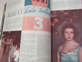 Me Naiset 1956 nr 2, Grace Kelly ja Monacon Ruhtinas, Monsier Gerard Juve Ranskan suurlähettiläs, Naiset avantouimareina, Paavo ja Helena Tynell &amp; USA -artikkeli...
