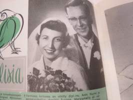 Me Naiset 1956 nr 2, Grace Kelly ja Monacon Ruhtinas, Monsier Gerard Juve Ranskan suurlähettiläs, Naiset avantouimareina, Paavo ja Helena Tynell &amp; USA -artikkeli...