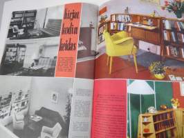 Me Naiset 1956 nr 2, Grace Kelly ja Monacon Ruhtinas, Monsier Gerard Juve Ranskan suurlähettiläs, Naiset avantouimareina, Paavo ja Helena Tynell &amp; USA -artikkeli...