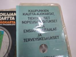 Autoilijan tiekartta 1978 Suomi ja Pohjoiskalotti - Finland och Nordkalotten - Finland and the North Calotte - Finland und Die Nordkalotte -kartta