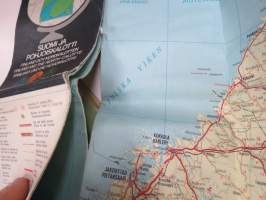 Autoilijan tiekartta 1978 Suomi ja Pohjoiskalotti - Finland och Nordkalotten - Finland and the North Calotte - Finland und Die Nordkalotte -kartta
