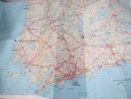 Autoilijan tiekartta 1978 Suomi ja Pohjoiskalotti - Finland och Nordkalotten - Finland and the North Calotte - Finland und Die Nordkalotte -kartta