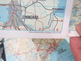 Autoilijan tiekartta 1978 Suomi ja Pohjoiskalotti - Finland och Nordkalotten - Finland and the North Calotte - Finland und Die Nordkalotte -kartta