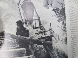Metsäliiton viesti 1963 -sidottu vuosikerta, mm. koneellistumista, tuotantolaitoksia, moottorisahamainoksia, Kontio-Sisu AHT-51 ym.