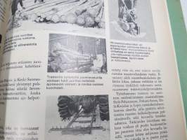Metsäliiton viesti 1963 -sidottu vuosikerta, mm. koneellistumista, tuotantolaitoksia, moottorisahamainoksia, Kontio-Sisu AHT-51 ym.
