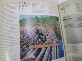 Metsäliiton viesti 1963 -sidottu vuosikerta, mm. koneellistumista, tuotantolaitoksia, moottorisahamainoksia, Kontio-Sisu AHT-51 ym.