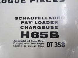 International Harvester IH H65B Payloader / Schaufellader / Chargeuse DT 358 Parts Catalog / Ersatzteilkatalog / Catalogue pices -kuormaaja, varaosaluettelo