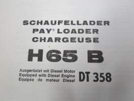 International Harvester IH H65B Payloader / Schaufellader / Chargeuse DT 358 Parts Catalog / Ersatzteilkatalog / Catalogue pices -kuormaaja, varaosaluettelo
