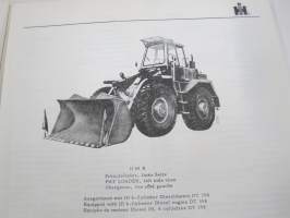 International Harvester IH H65B Payloader / Schaufellader / Chargeuse DT 358 Parts Catalog / Ersatzteilkatalog / Catalogue pices -kuormaaja, varaosaluettelo