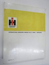 International Harvester IH H65B Payloader / Schaufellader / Chargeuse DT 358 Parts Catalog / Ersatzteilkatalog / Catalogue pices -kuormaaja, varaosaluettelo