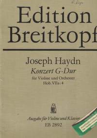 Konzert G-Dur für Violine und Orchester, Ausgabe für Violine und Klavier