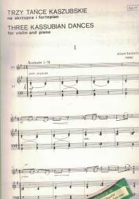 Three Kassubian Dances fpr violin and piano