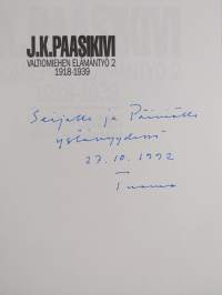 J. K. Paasikivi : valtiomiehen elämäntyö 2 : 1918-1939 (signeerattu, tekijän omiste)