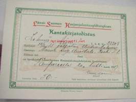 Länsi-Suomen Karjanjalostusyhdistyksen Kantakirjatodistus Lehmä &quot;Ääni&quot;, Koski Tl Uusitalo, 20.4.1929
