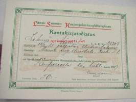 Länsi-Suomen Karjanjalostusyhdistyksen Kantakirjatodistus Lehmä &quot;Ääni&quot;, Koski Tl Uusitalo, 20.4.1929
