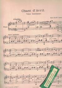 Chant D&#039; Avril valse intermezzo