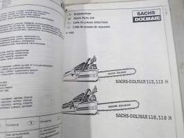 Sachs-Dolmar 109 / 110, 110H / 111, 51 / 115, 115H moottorisaha -varaosaluettelo
