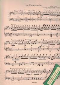 La Campanella, Piano solo
