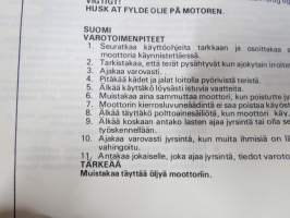 Solett Extra 5000 puutarhajyrsin -käyttöohjekirja / huolto-ohjekirja /  varaosaluettelo / Håndbok / Handbok / Håndbog