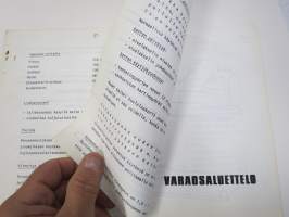 Tume Sato perunannostokone - Käyttöohje ja varaosaluettelo sarjanumerosta HA 7446 lähtien