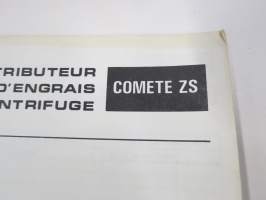 Kuhn Comete ZS Centrifuge / Distriputeur -levitin, varaosaluettelo