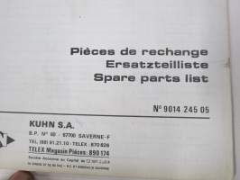 Kuhn FC 44-55 Mower Conditioner Spare Parts List -varaosaluettelo
