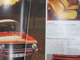 Audi-programmet 1976 -myyntiesite - Audi-mallisto, Ruotsin mallisto - Svenska Volkswagen Ab