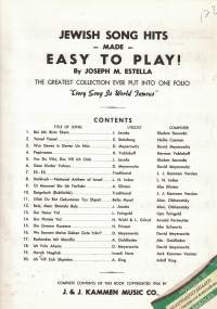 Easy to Play! The World&#039;s Most Famous JEWISH SONG HITS for piano