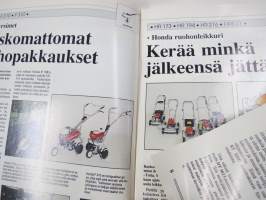 Honda Sanomat 1987 - paikallismoottorit, kaksipyörätraktorit, jyrsimet, ruohonleikkurit, ajoleikkurit ja minitraktorit, generaattorit, Mönkiäinen, ym. -myyntiesite